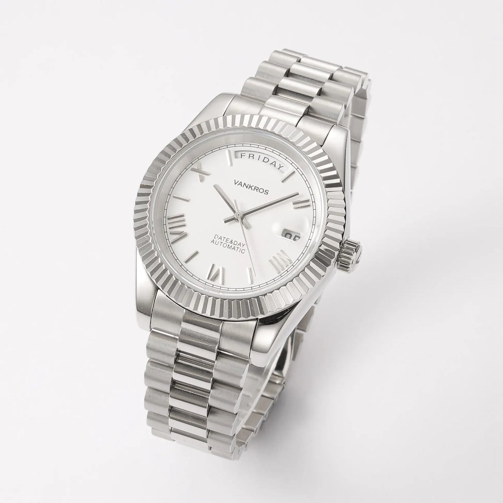 VANKROS Day-Date V311 | 41mm White Dial | Citizen 8285 Movement
