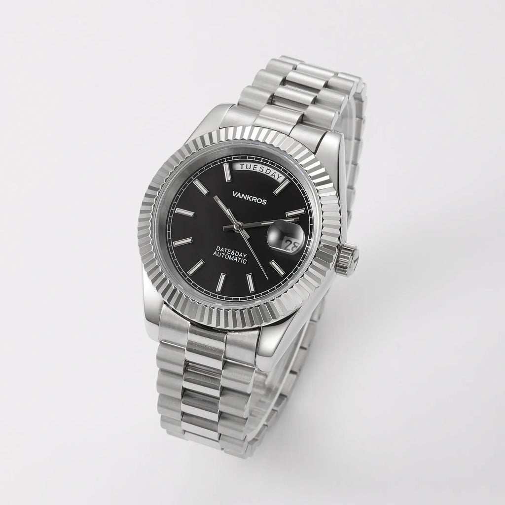 VANKROS Day-Date V311 | 41mm Black Dial | Citizen 8285 Movement