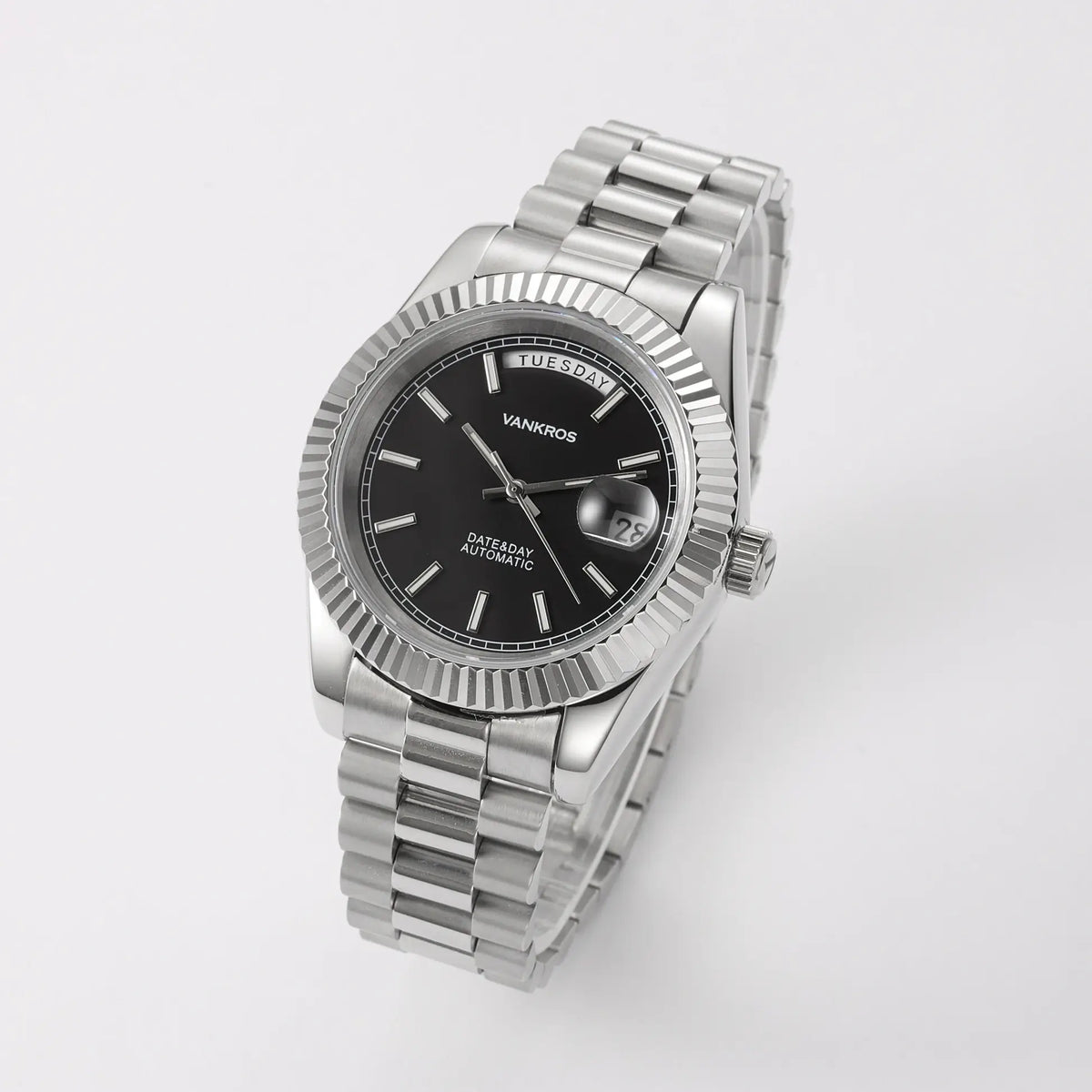 VANKROS Day-Date V311 | 41mm Black Dial | Citizen 8285 Movement