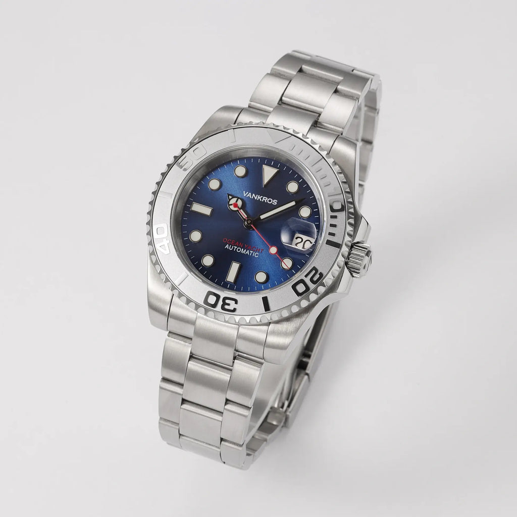 VANKROS Ocean Yacht V382 | 40mm Blue Dial, Steel Bezel | NH35 Movement