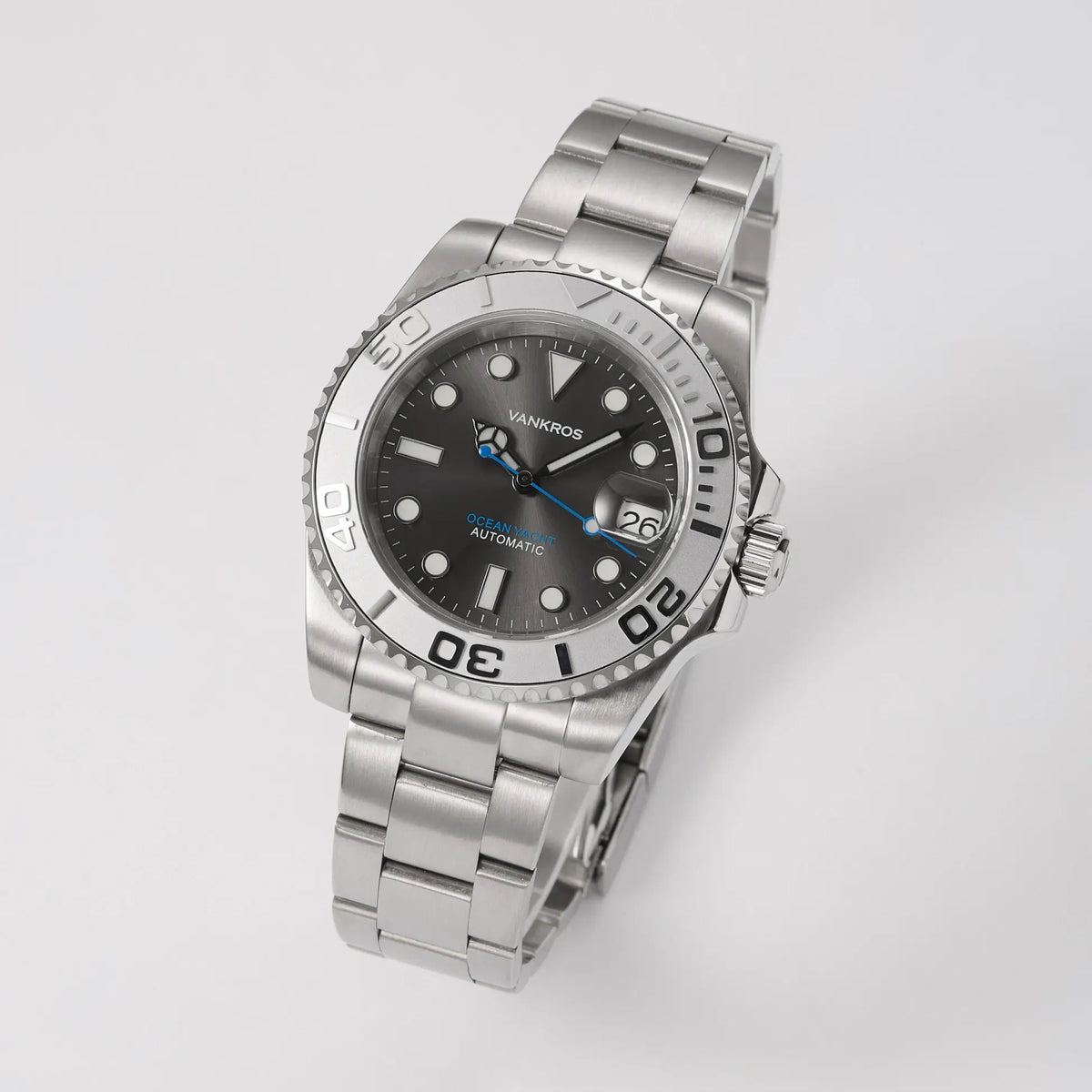 VANKROS Ocean Yacht V382 | 40mm Grey Dial, Steel Bezel | NH35 Movement