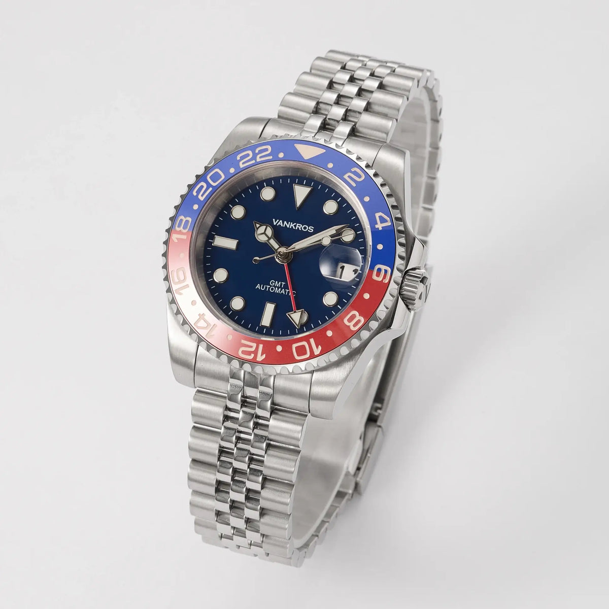 VANKROS GMT V336 | 40mm Blue Dial, Pepsi Bezel | NH34 Movement