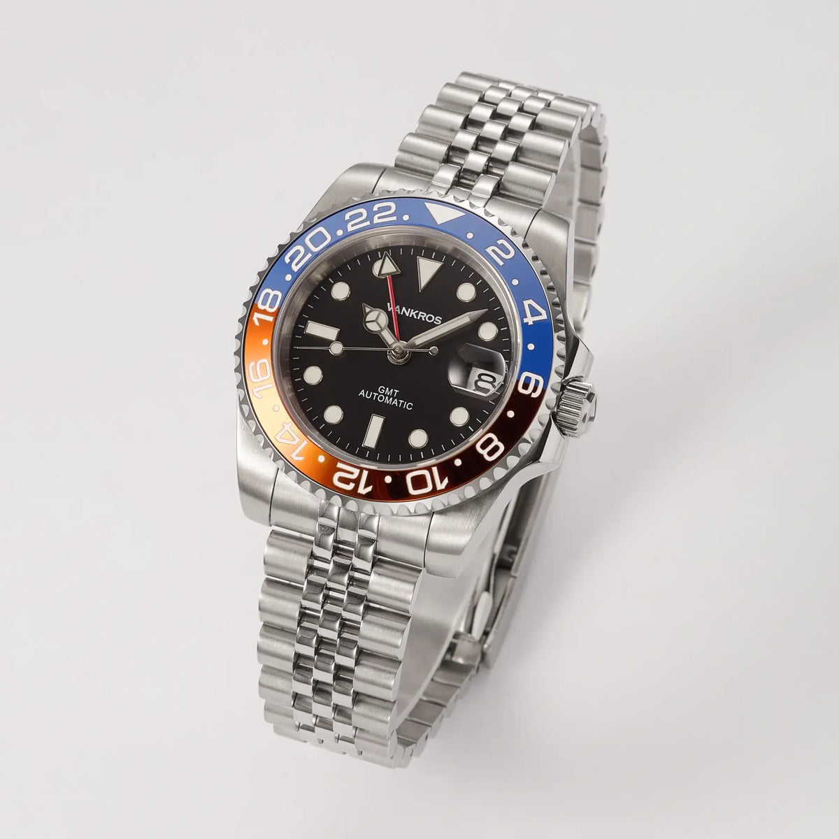 VANKROS GMT V336 | 40mm Black Dial, Pepsi Bezel | NH34 Movement