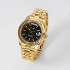VANKROS Day-Date V311 | 41mm Gold, Black Dial | Citizen 8285 Movement