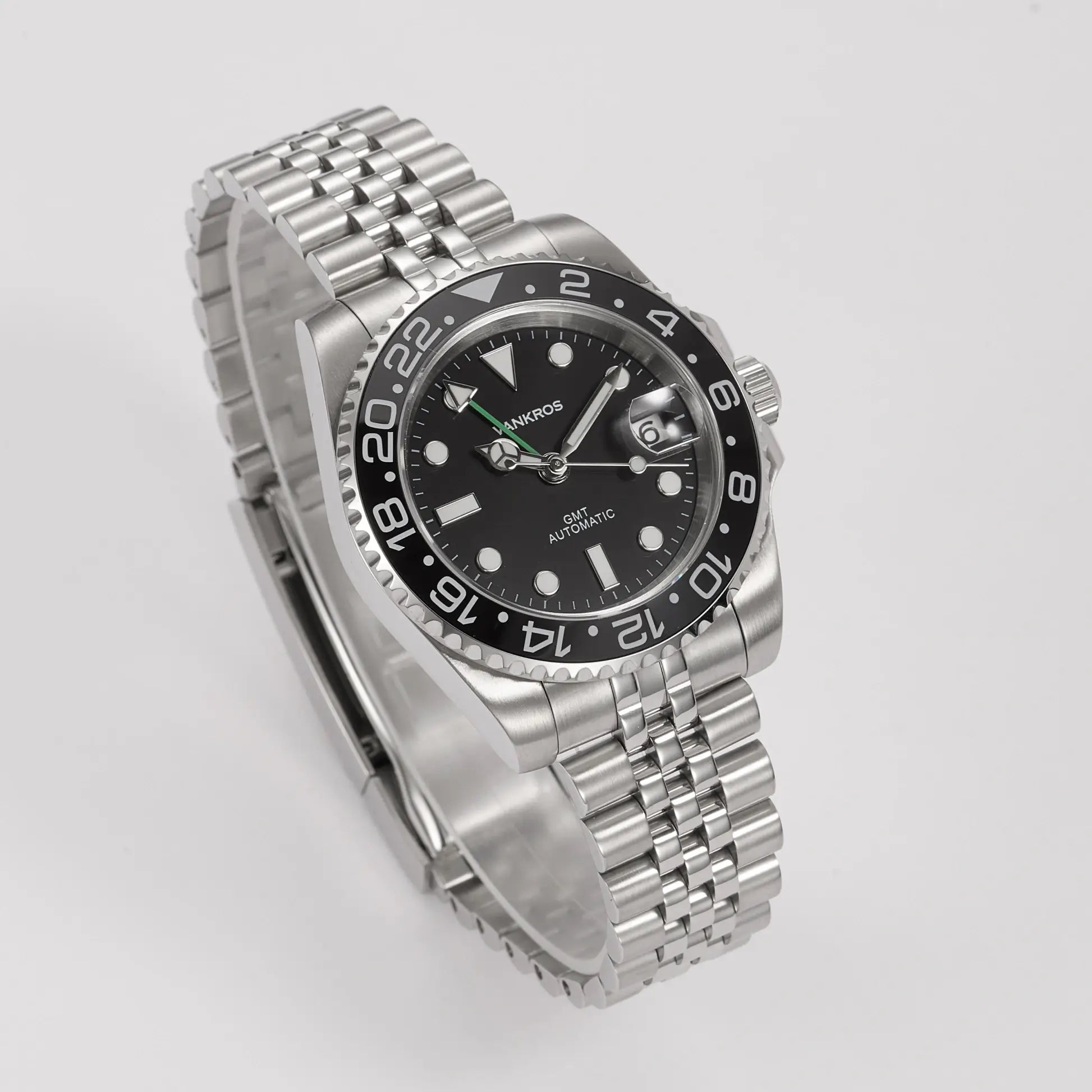 VANKROS GMT V336 | 40mm Black Dial, Black Bezel | NH34 Movement Secondary image