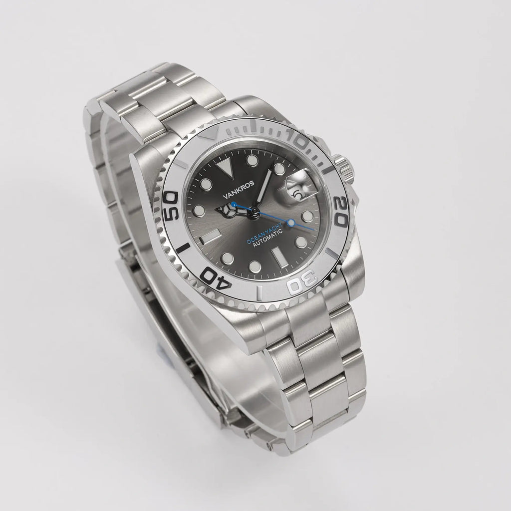 VANKROS Ocean Yacht V382 | 40mm Grey Dial, Steel Bezel | NH35 Movement