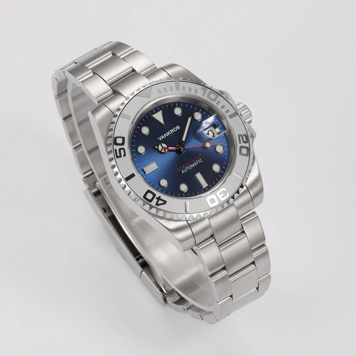 VANKROS Ocean Yacht V382 | 40mm Blue Dial, Steel Bezel | NH35 Movement