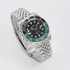 VANKROS GMT V336 | 40mm Black Dial, Green/Black Bezel | NH34 Movement