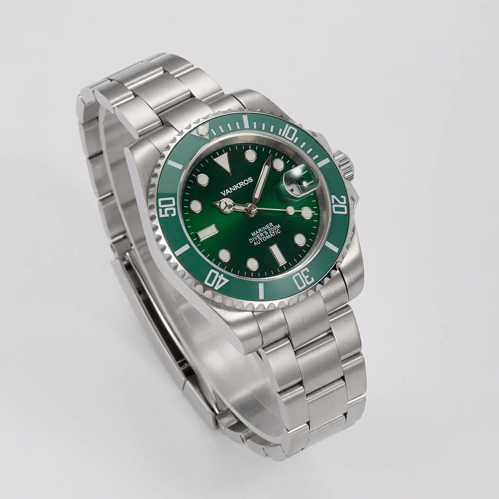 VANKROS Mariner V351 | 40mm Green Dial, Green Bezel | NH35 Movement