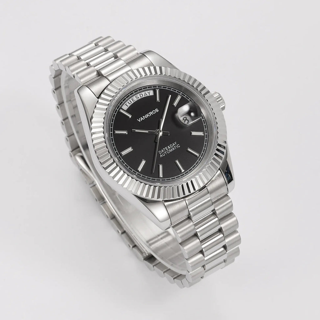 VANKROS Day-Date V311 | 41mm Black Dial | Citizen 8285 Movement