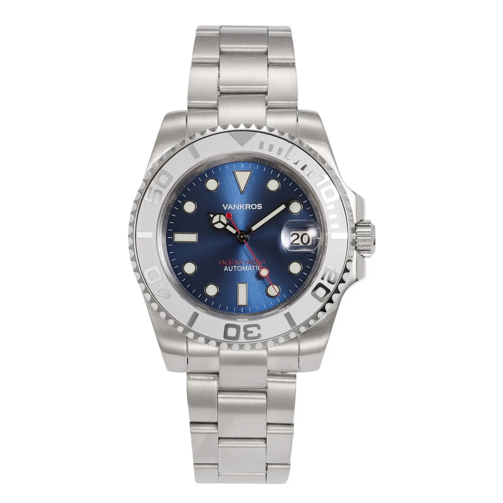 VANKROS Ocean Yacht V382 | 40mm Blue Dial, Steel Bezel | NH35 Movement
