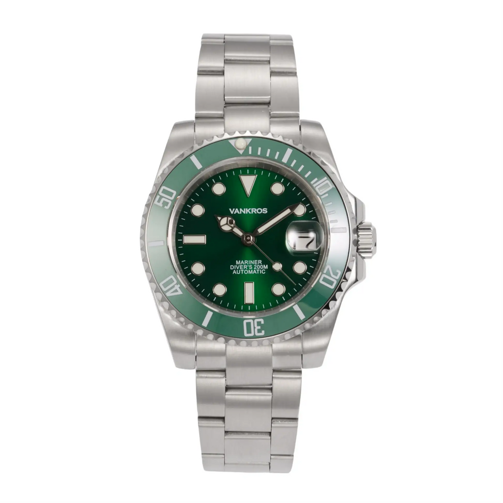 VANKROS Mariner V351 | 40mm Green Dial, Green Bezel | NH35 Movement