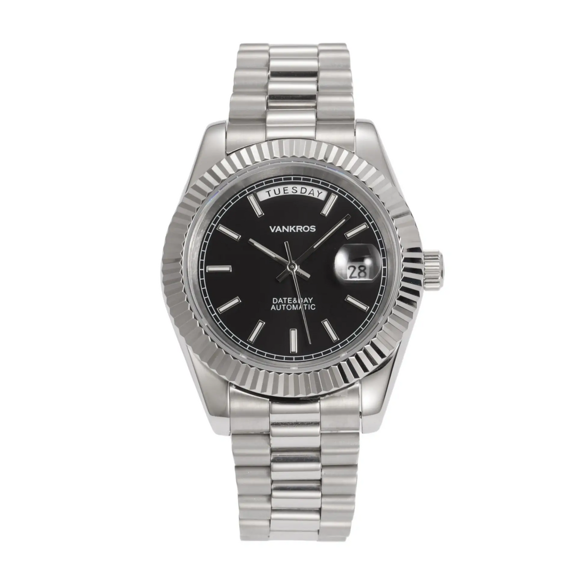 VANKROS Day-Date V311 | 41mm Black Dial | Citizen 8285 Movement