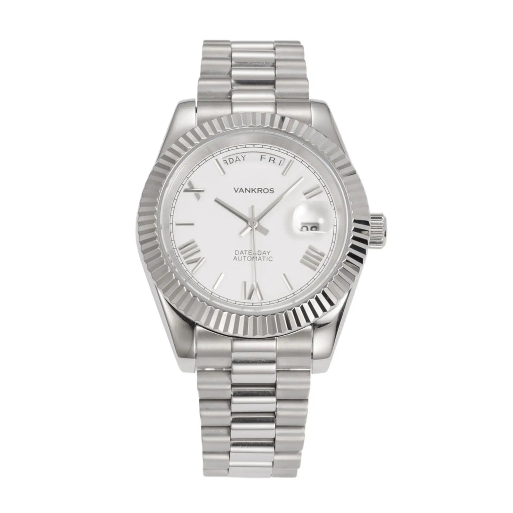 VANKROS Day-Date V311 | 41mm White Dial | Citizen 8285 Movement
