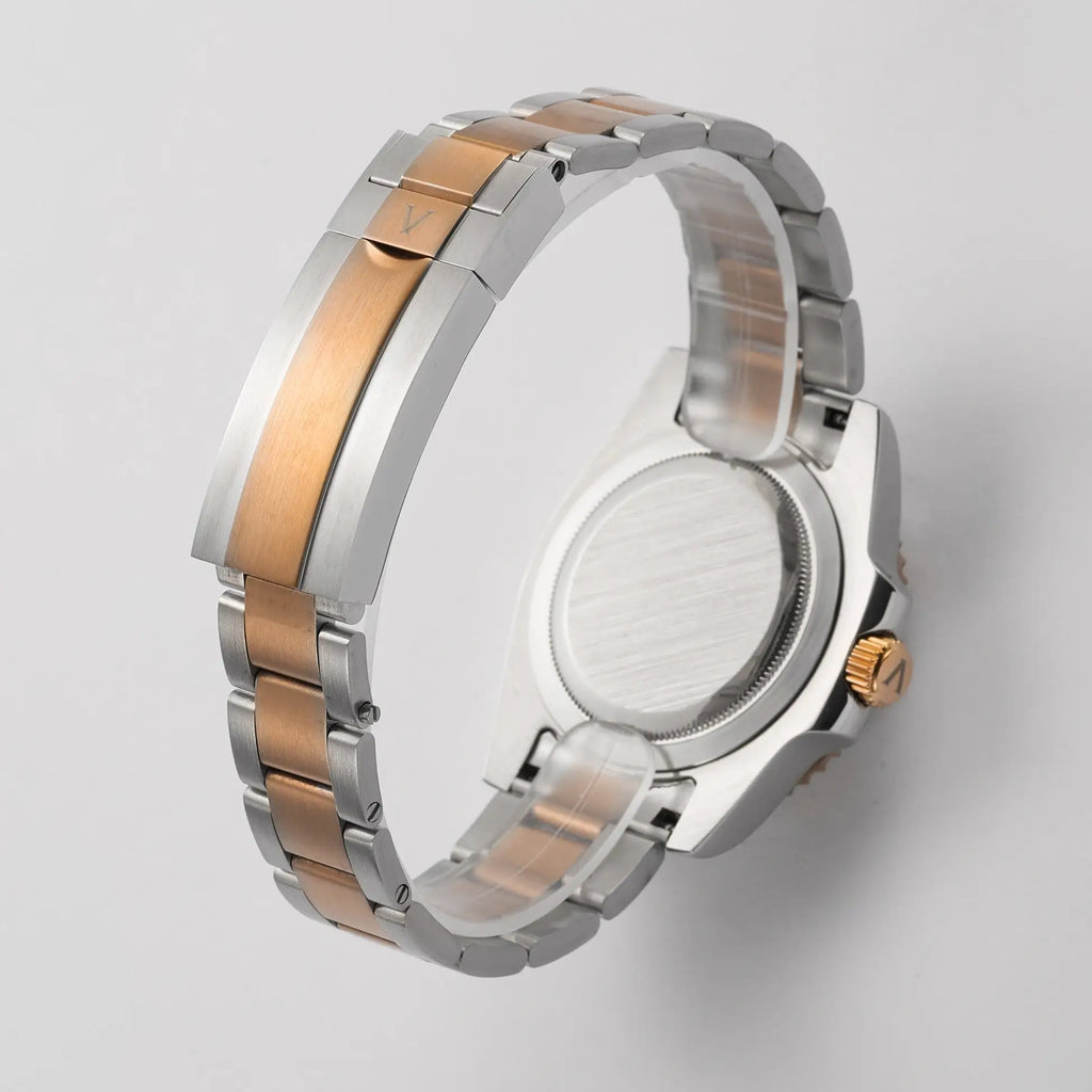VANKROS Ocean Yacht V382 | 40mm Two-Tone Brown Dial, Rose Gold Bezel | NH35 Movement