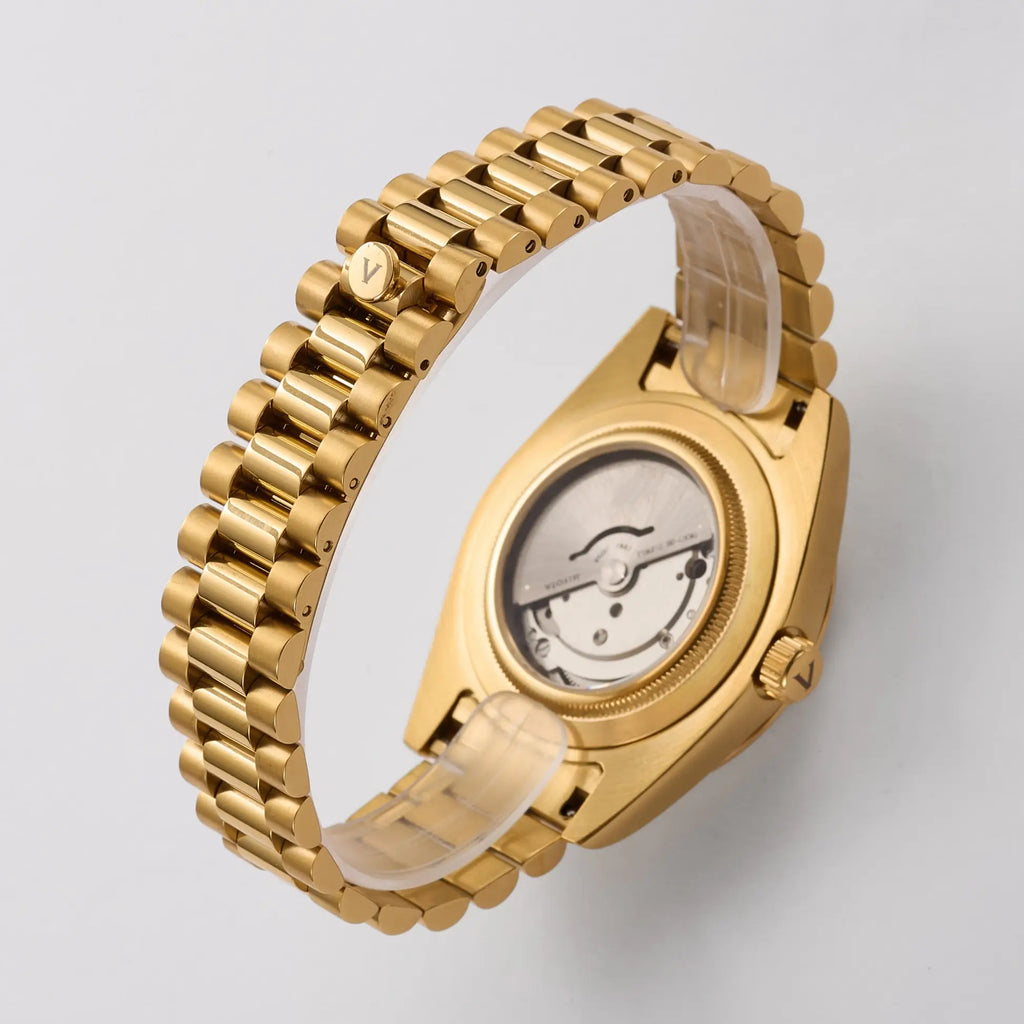 VANKROS Day-Date V311 | 41mm Gold, White Dial | Citizen 8285 Movement