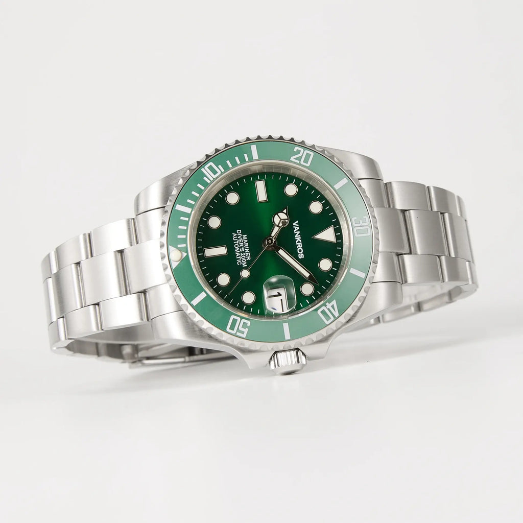 VANKROS Mariner V351 | 40mm Green Dial, Green Bezel | NH35 Movement