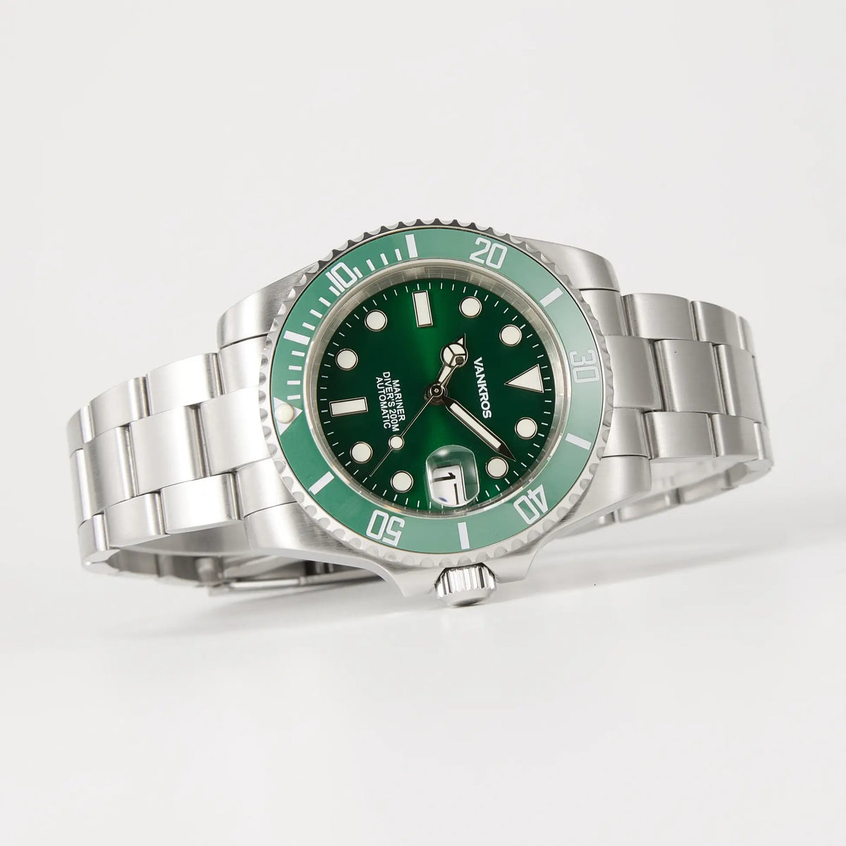 VANKROS Mariner V351 | 40mm Green Dial, Green Bezel | NH35 Movement