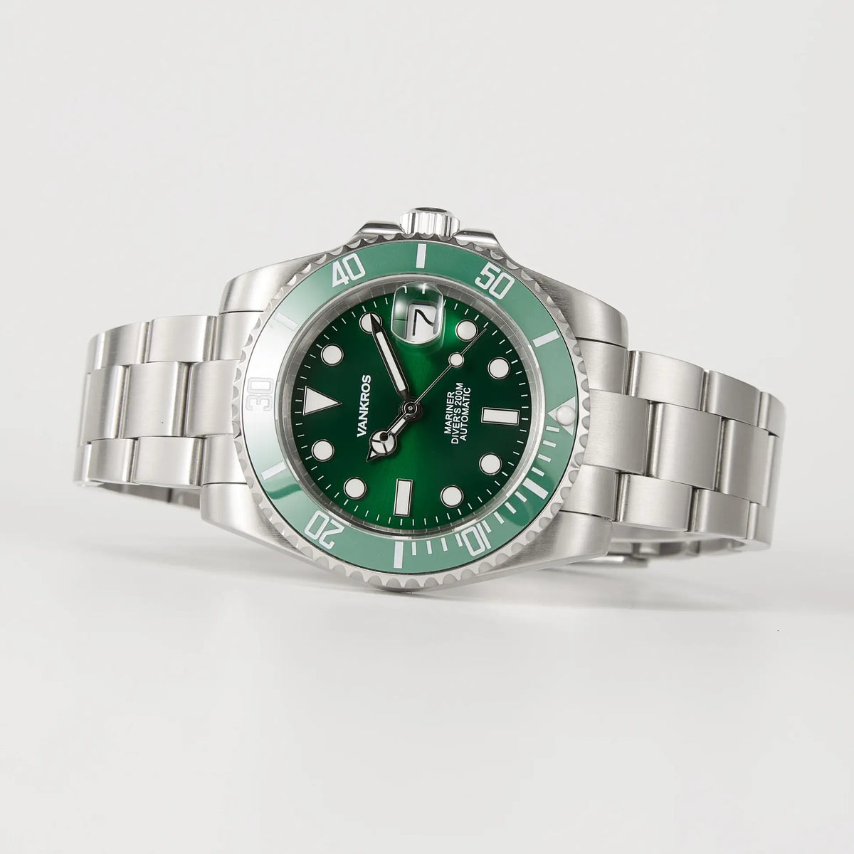 VANKROS Mariner V351 | 40mm Green Dial, Green Bezel | NH35 Movement