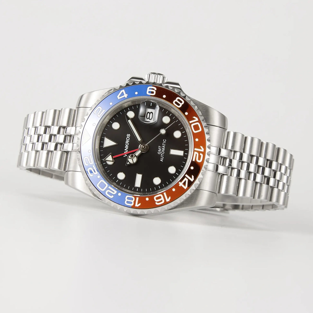 VANKROS GMT V336 | 40mm Black Dial, Pepsi Bezel | NH34 Movement