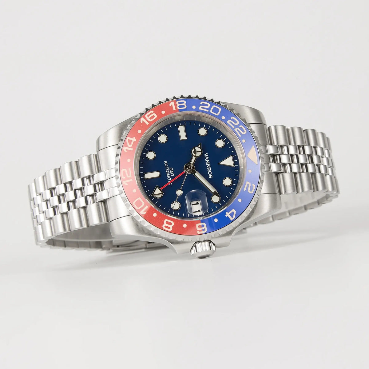 VANKROS GMT V336 | 40mm Blue Dial, Pepsi Bezel | NH34 Movement