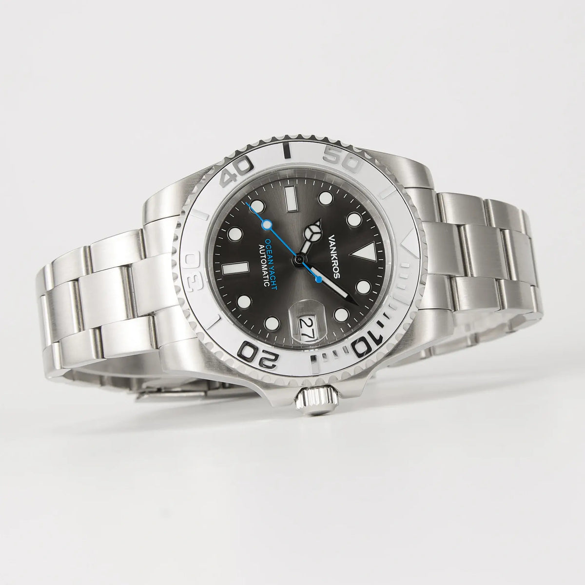 VANKROS Ocean Yacht V382 | 40mm Grey Dial, Steel Bezel | NH35 Movement