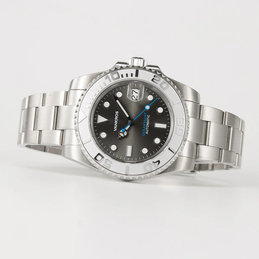 VANKROS Ocean Yacht V382 | 40mm Grey Dial, Steel Bezel | NH35 Movement