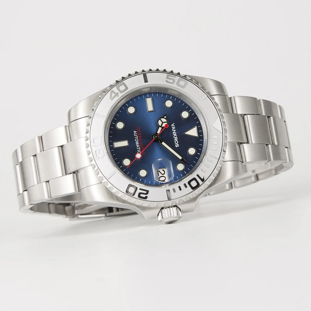 VANKROS Ocean Yacht V382 | 40mm Blue Dial, Steel Bezel | NH35 Movement