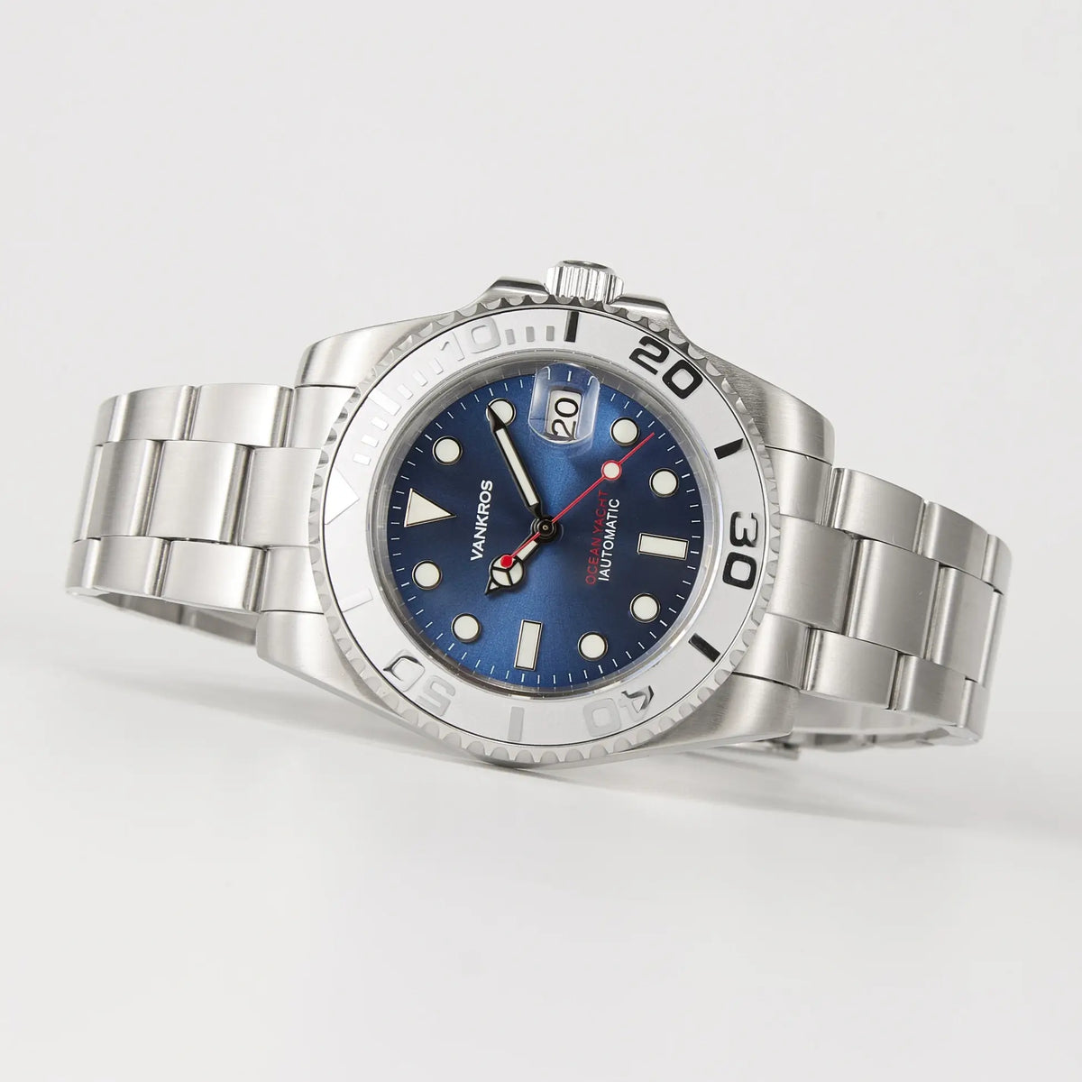 VANKROS Ocean Yacht V382 | 40mm Blue Dial, Steel Bezel | NH35 Movement