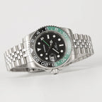 VANKROS GMT V336 | 40mm Black Dial, Green/Black Bezel | NH34 Movement