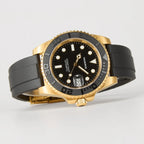 VANKROS Ocean Yacht V382 | 40mm Yellow Gold Black Dial, Rubber Strap | NH35 Movement