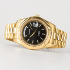 VANKROS Day-Date V311 | 41mm Gold, Black Dial | Citizen 8285 Movement
