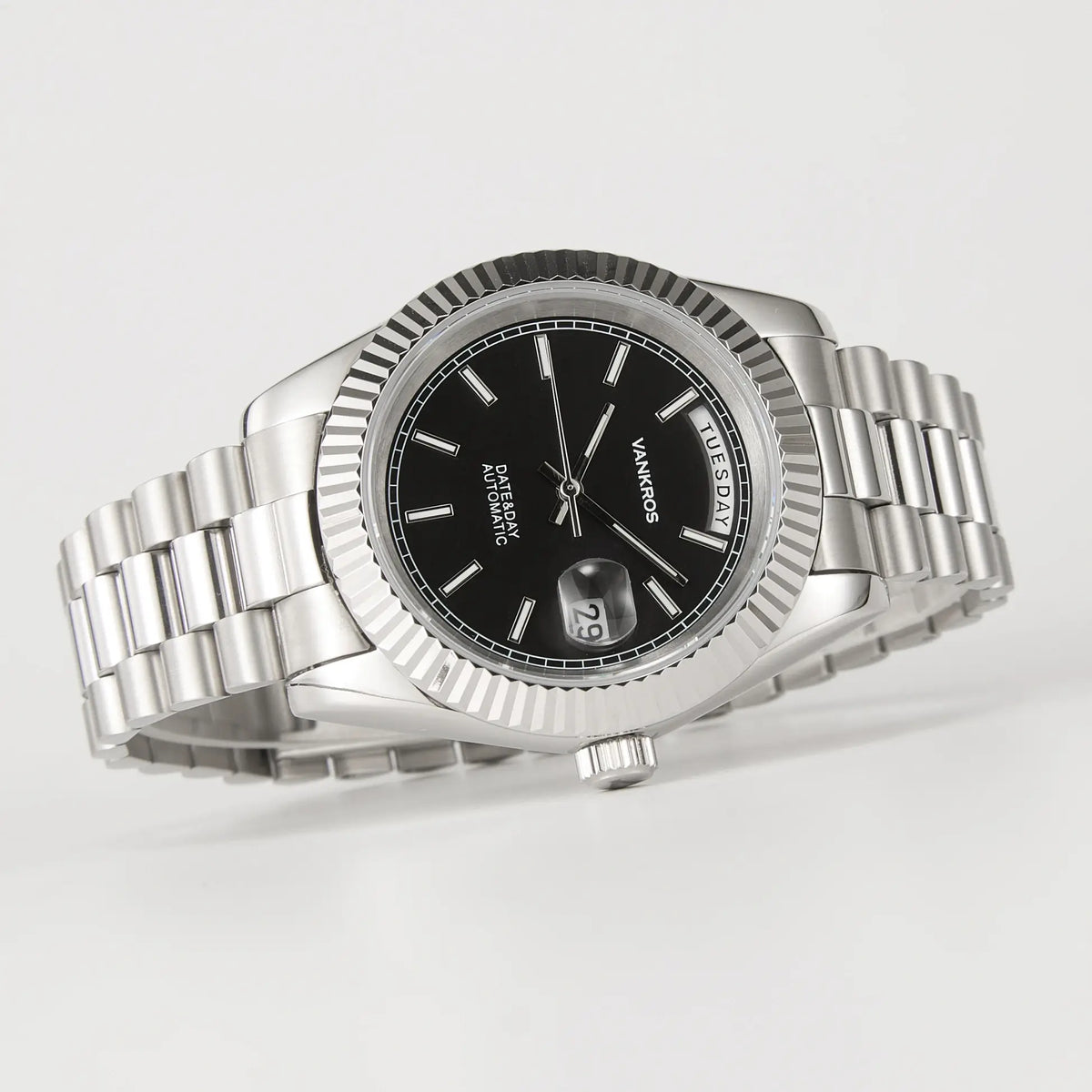 VANKROS Day-Date V311 | 41mm Black Dial | Citizen 8285 Movement