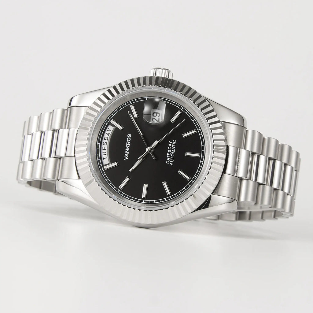 VANKROS Day-Date V311 | 41mm Black Dial | Citizen 8285 Movement