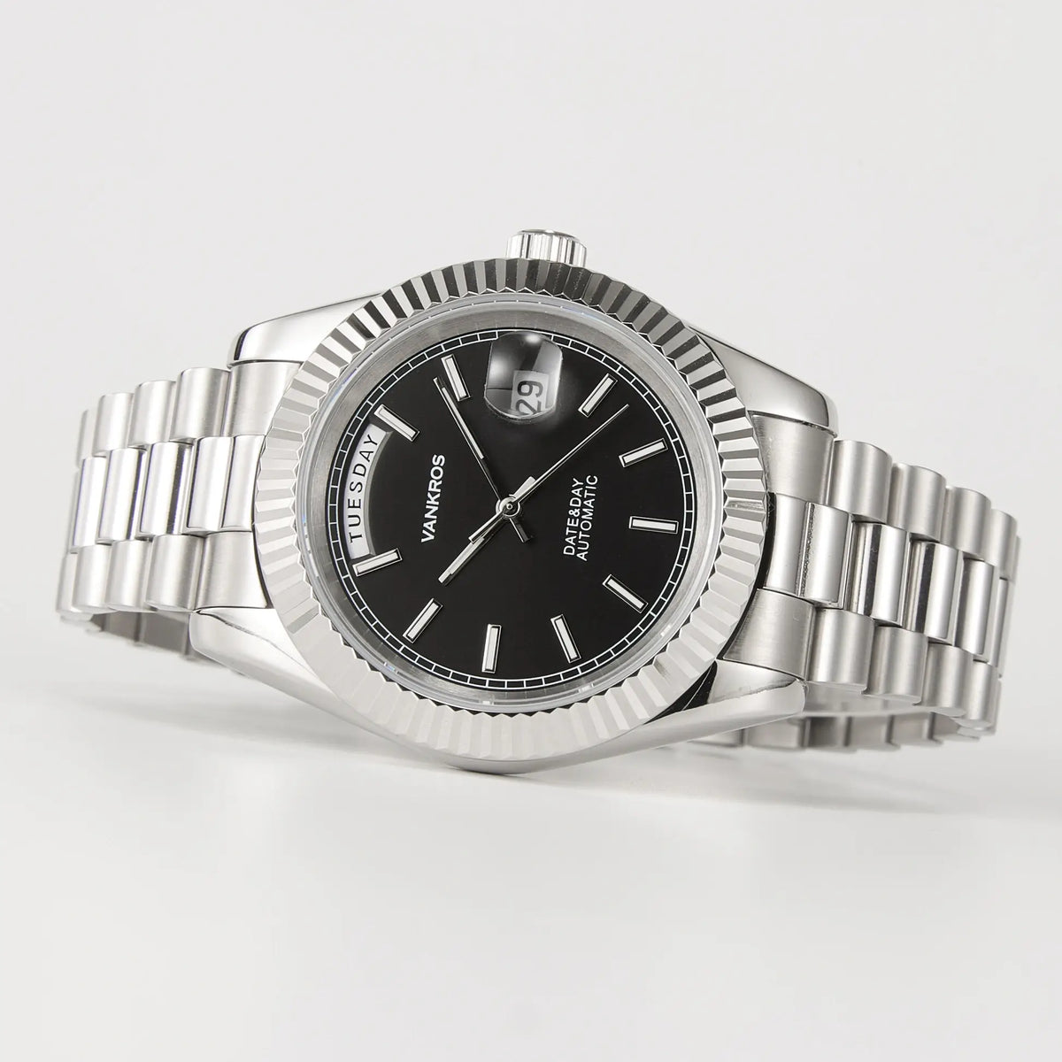 VANKROS Day-Date V311 | 41mm Black Dial | Citizen 8285 Movement
