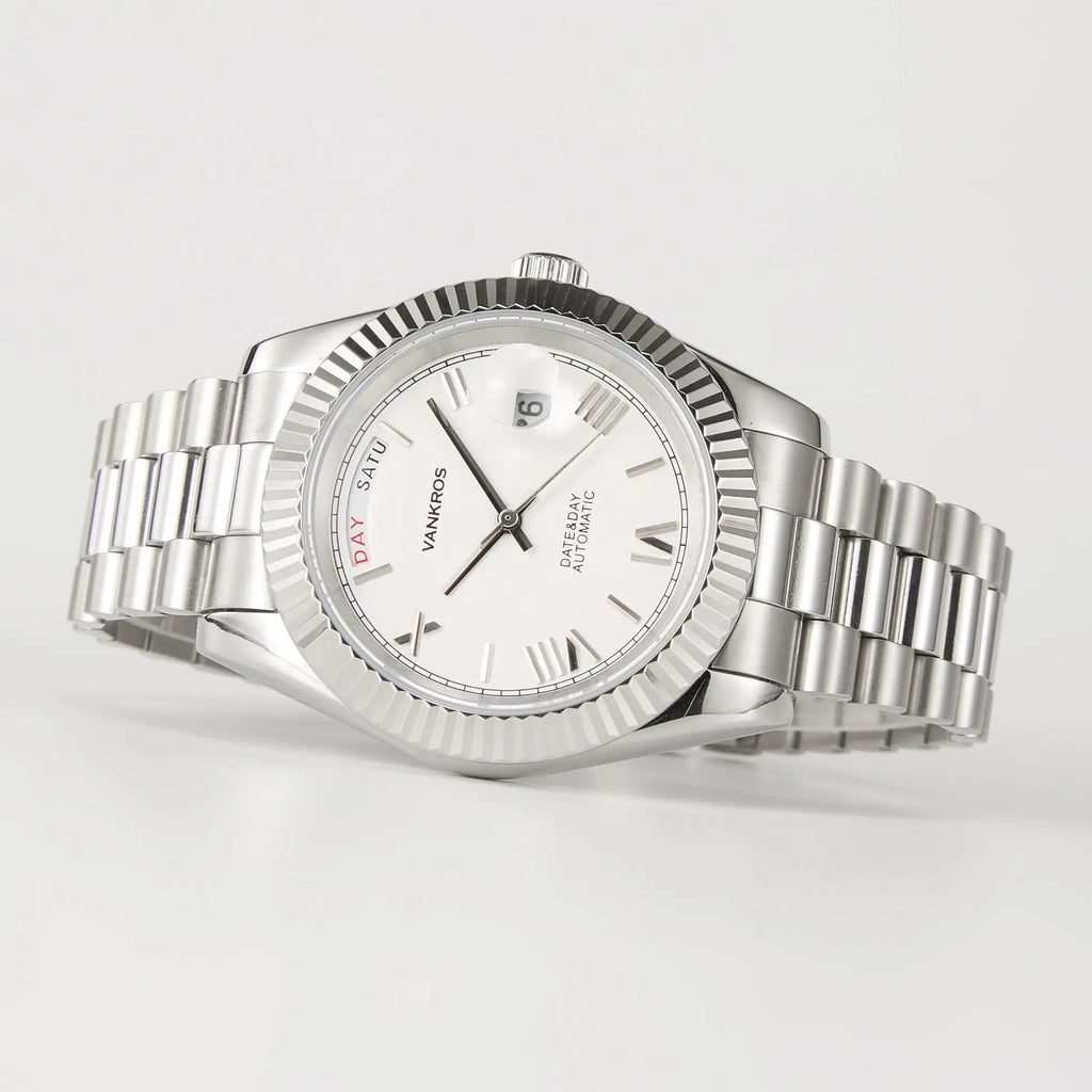 VANKROS Day-Date V311 | 41mm White Dial | Citizen 8285 Movement