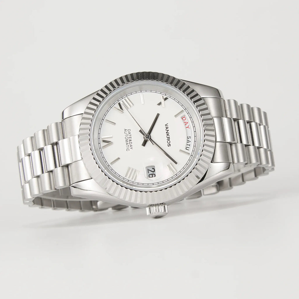 VANKROS Day-Date V311 | 41mm White Dial | Citizen 8285 Movement
