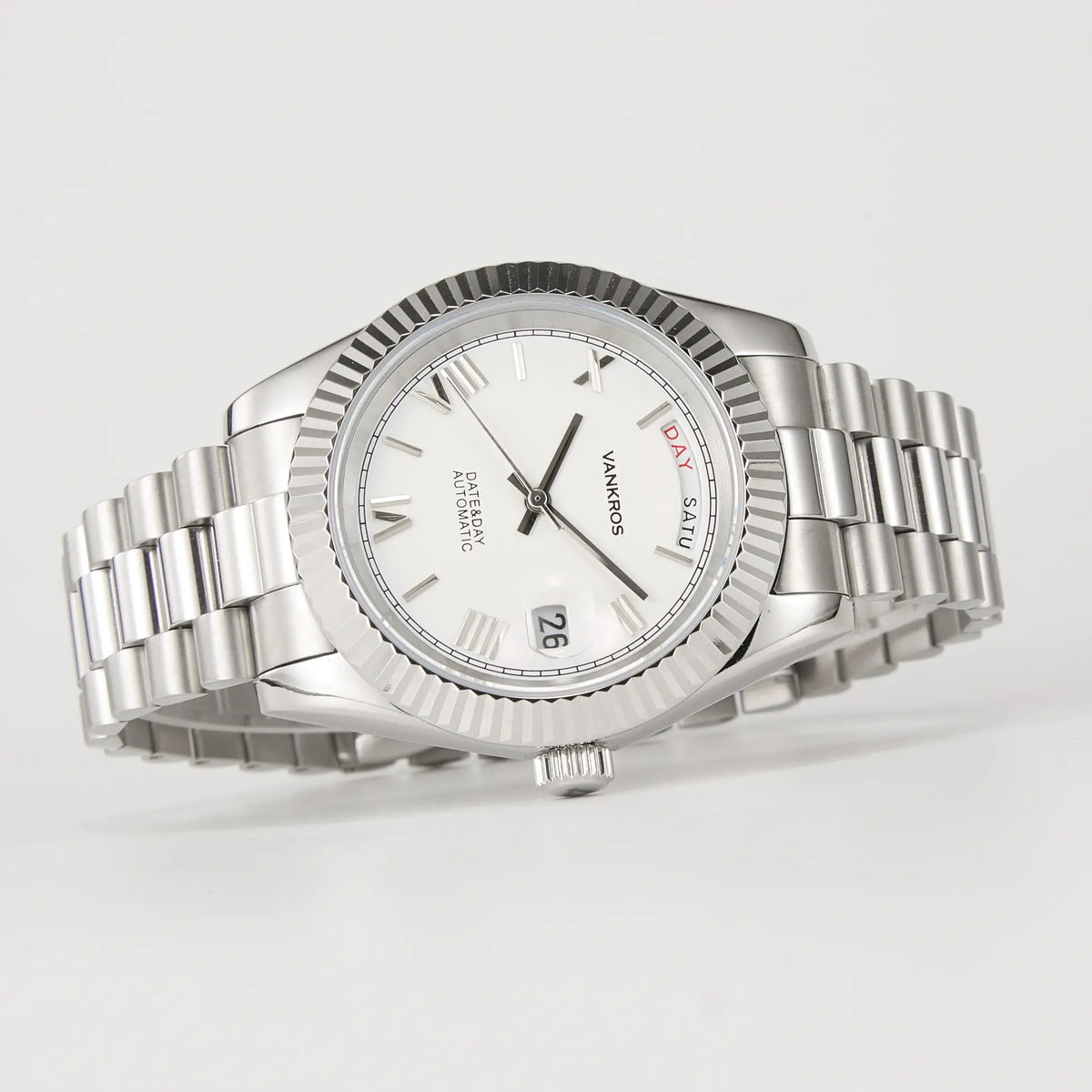 VANKROS Day-Date V311 | 41mm White Dial | Citizen 8285 Movement