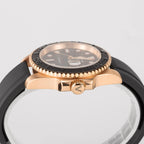 VANKROS Ocean Yacht V382 | 40mm Rose Gold Black Dial, Rubber Strap | NH35 Movement