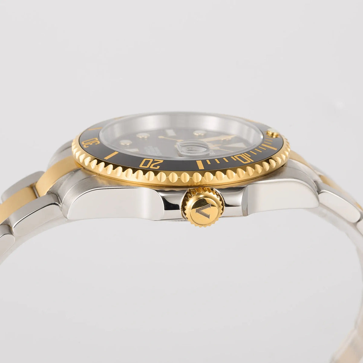 VANKROS Mariner V351 | 40mm Two-Tone Black Dial, Black Bezel | NH35 Movement