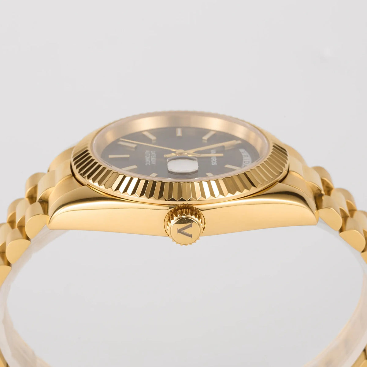 VANKROS Day-Date V311 | 41mm Gold, Black Dial | Citizen 8285 Movement