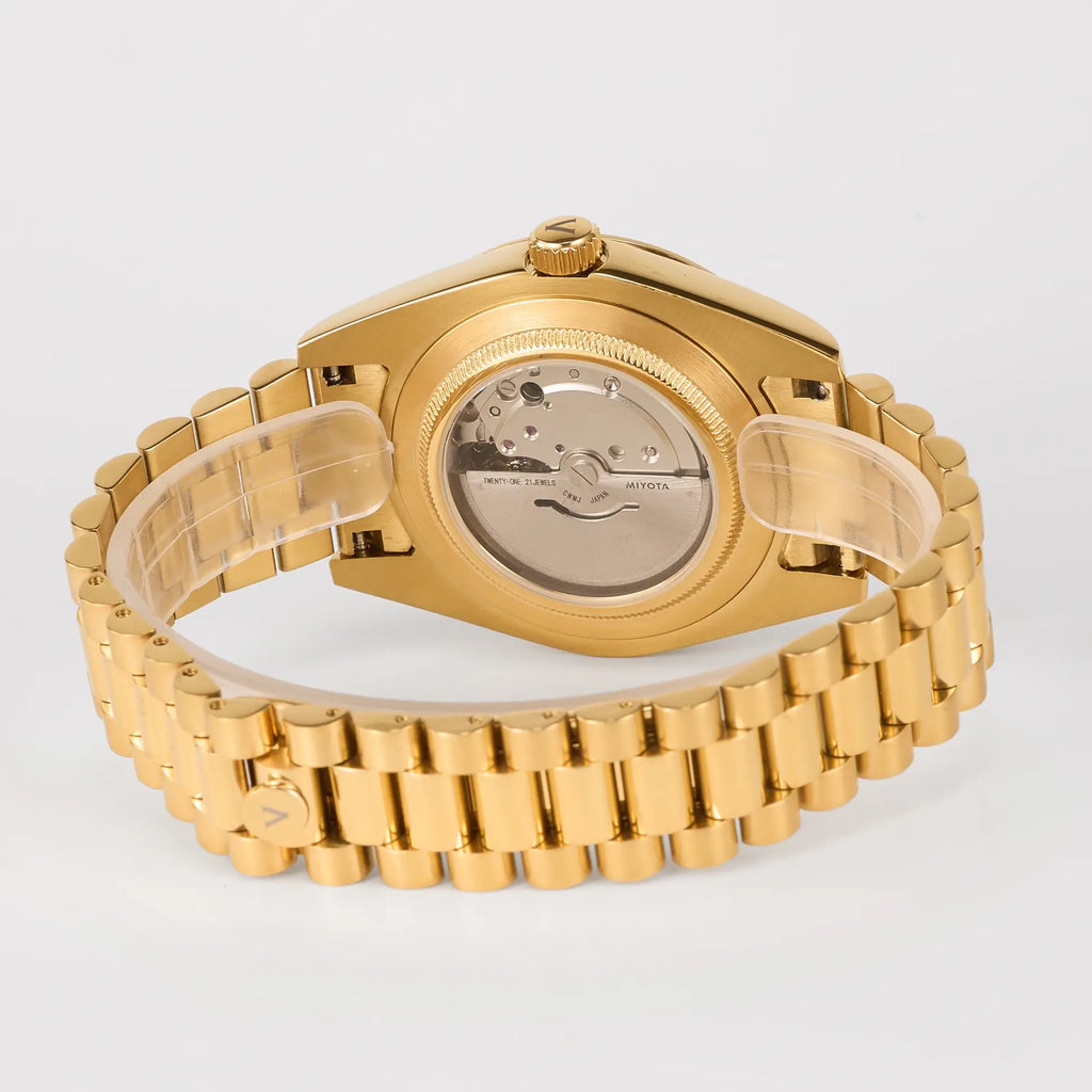 VANKROS Day-Date V311 | 41mm Gold, Black Dial | Citizen 8285 Movement
