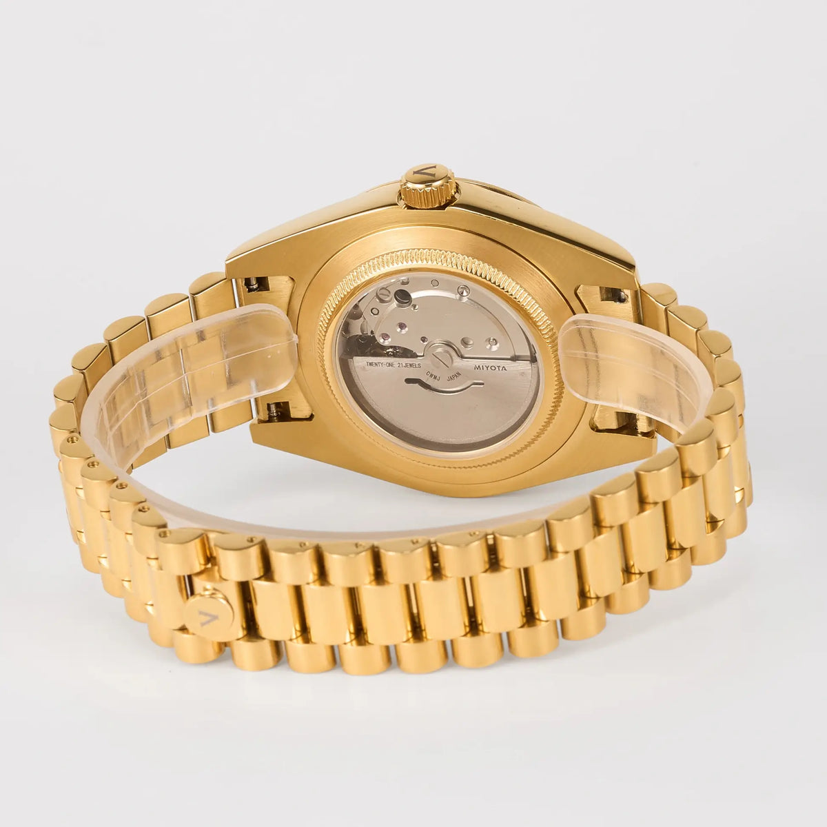 VANKROS Day-Date V311 | 41mm Gold, Black Dial | Citizen 8285 Movement