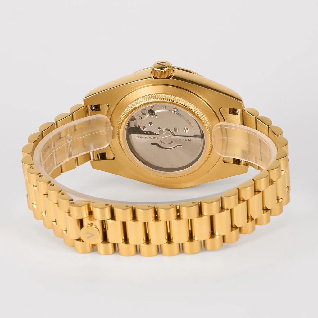 VANKROS Day-Date V311 | 41mm Gold, White Dial | Citizen 8285 Movement