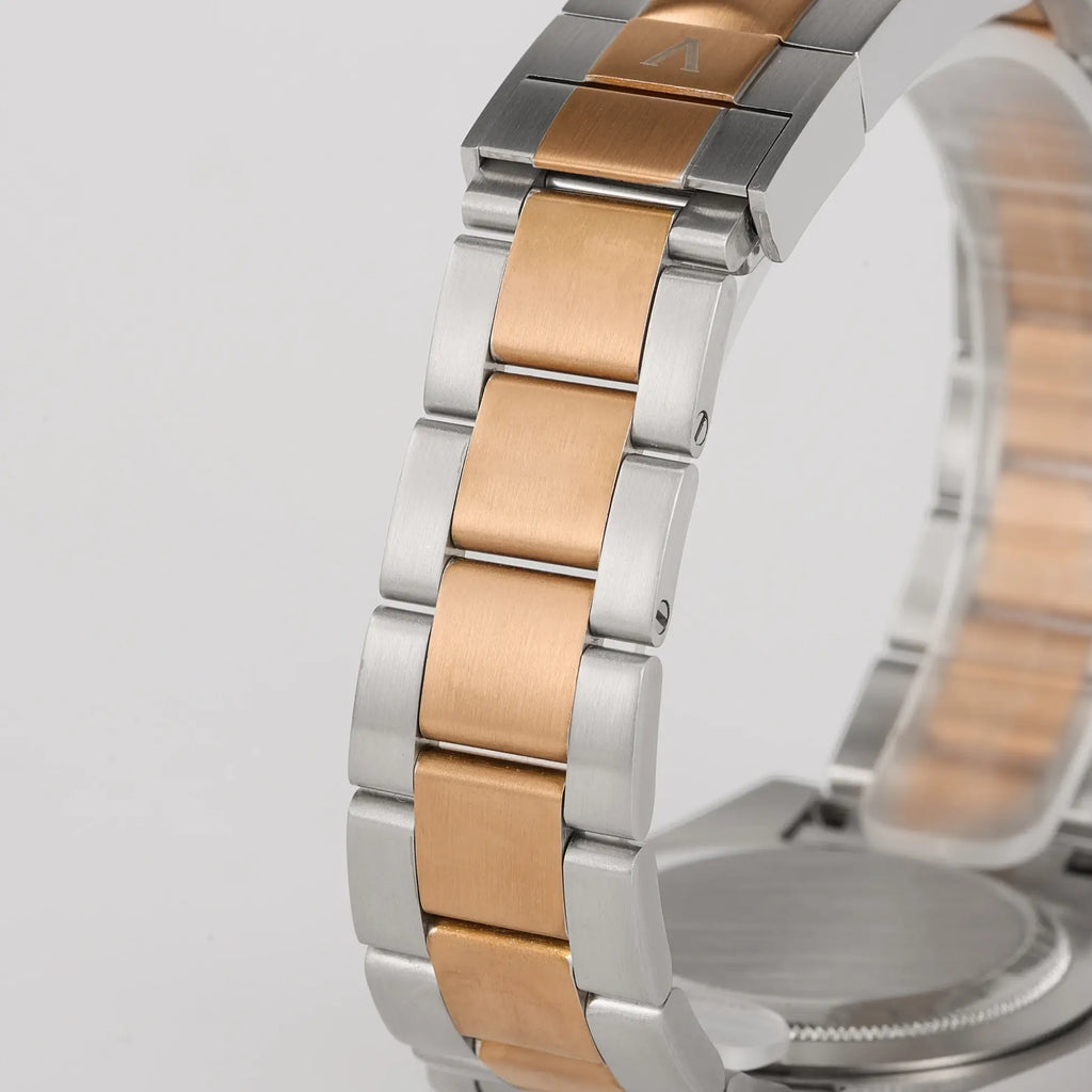 VANKROS Ocean Yacht V382 | 40mm Two-Tone Brown Dial, Rose Gold Bezel | NH35 Movement