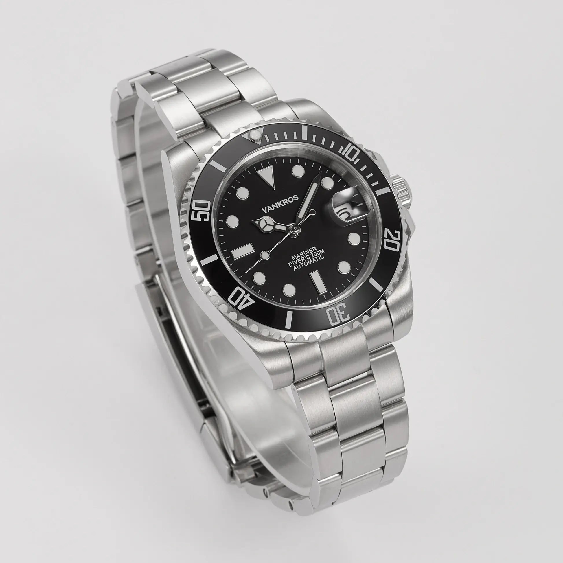 VANKROS Mariner V351 | 40mm Black Dial, Black Bezel | NH35 Movement Secondary image