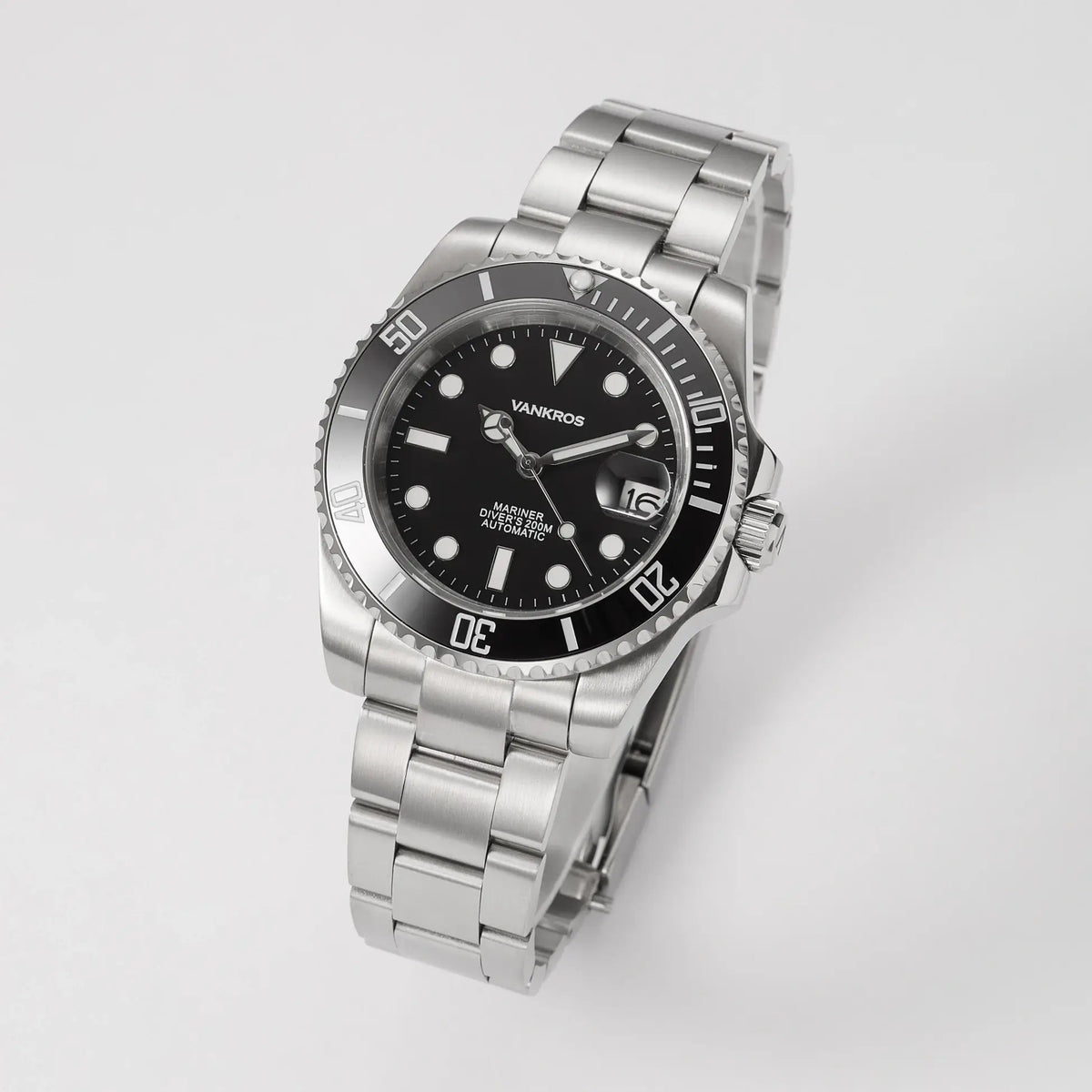 VANKROS Mariner V351 | 40mm Black Dial, Black Bezel | NH35 Movement