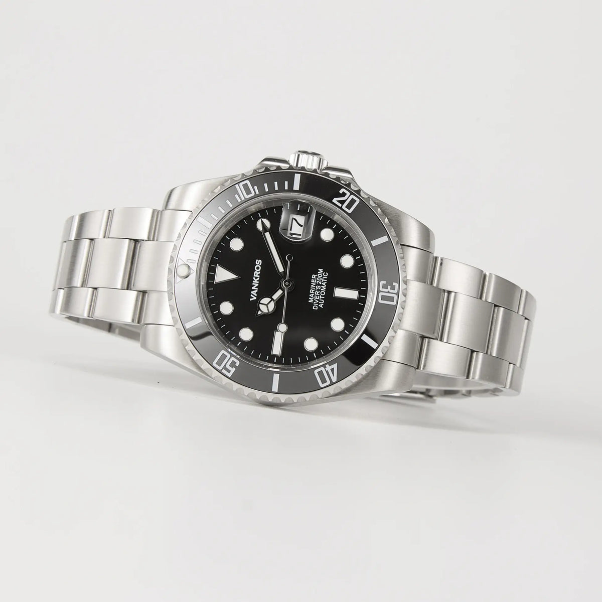 VANKROS Mariner V351 | 40mm Black Dial, Black Bezel | NH35 Movement