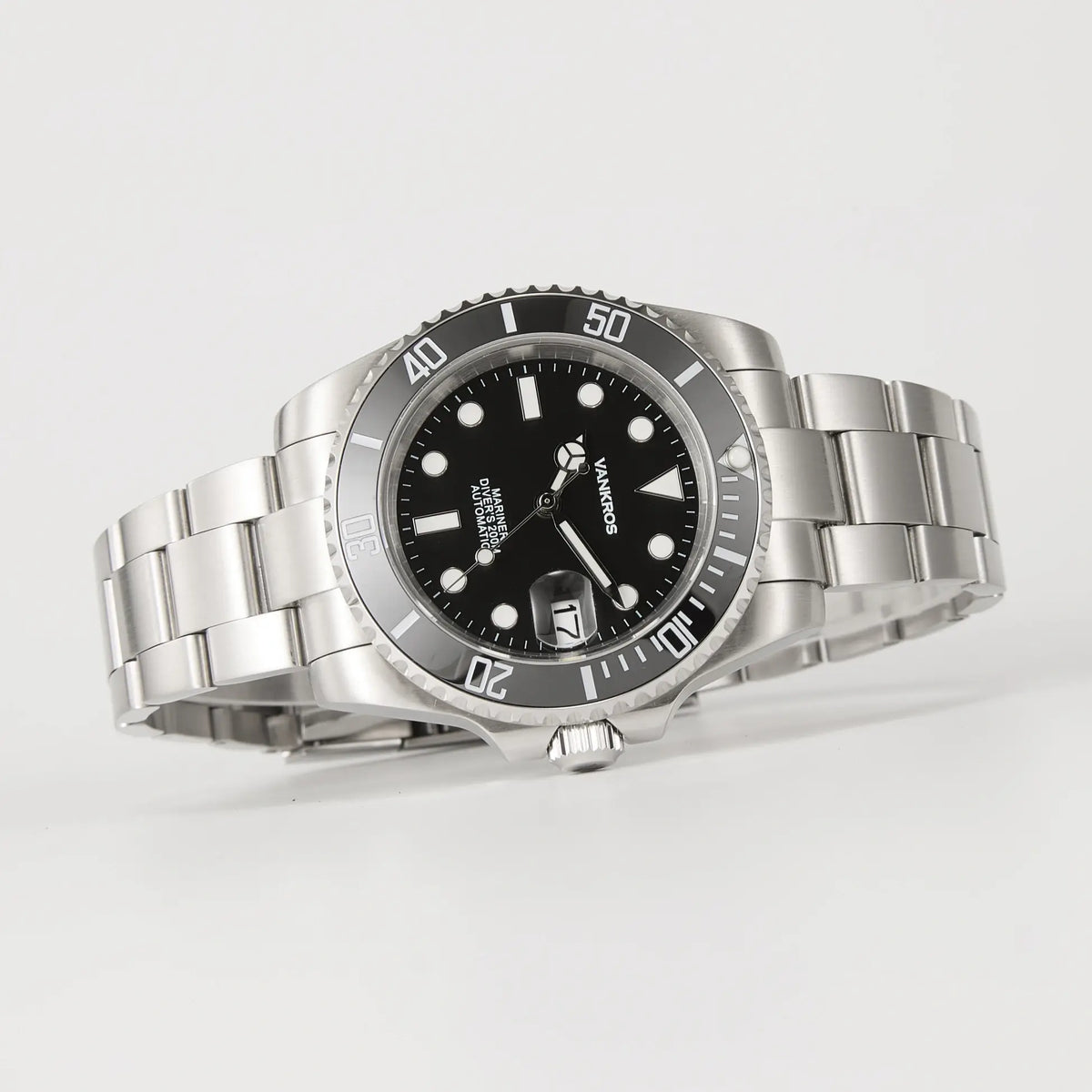 VANKROS Mariner V351 | 40mm Black Dial, Black Bezel | NH35 Movement
