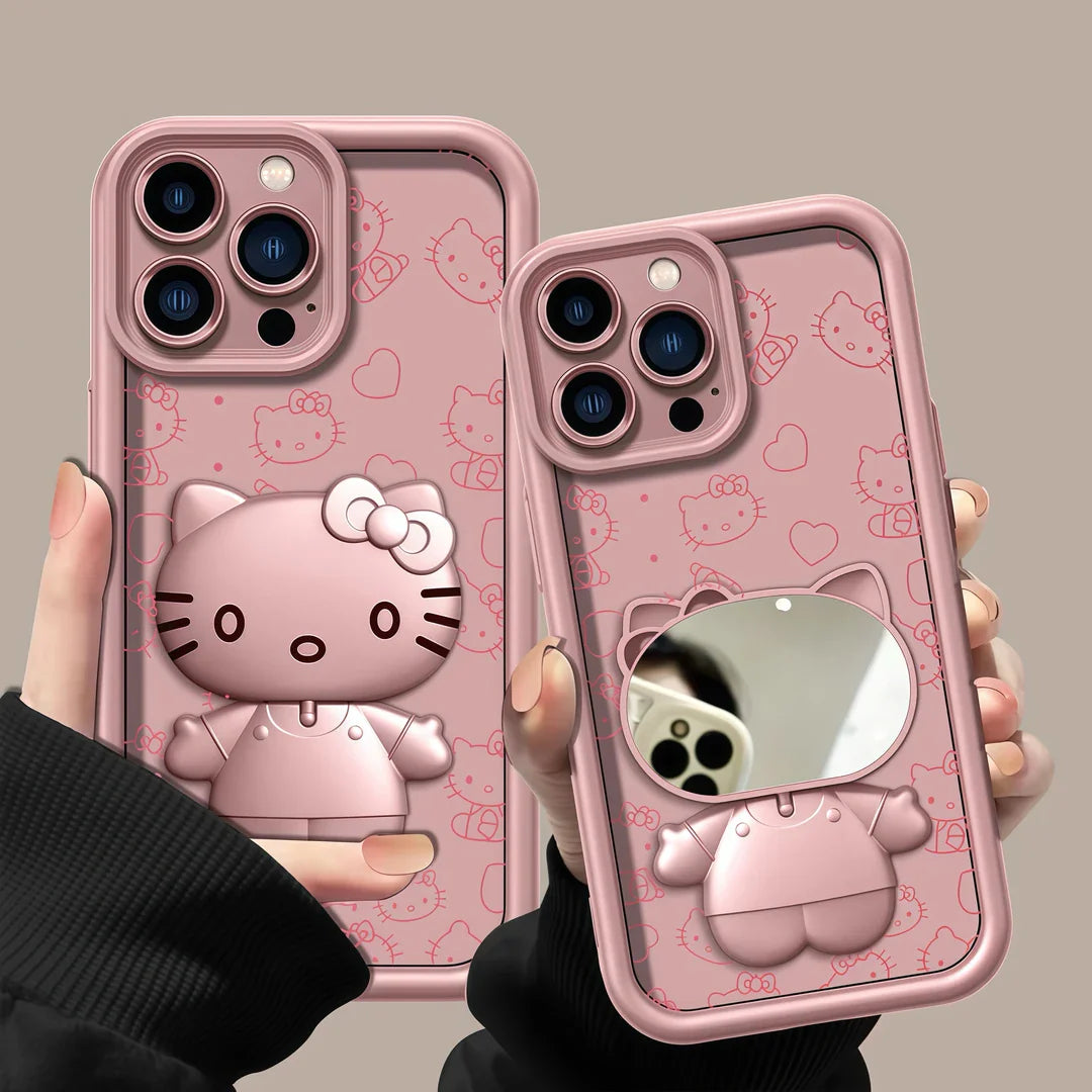 Hello Kitty Mirror Case with Foldable Stand for iPhone Main image